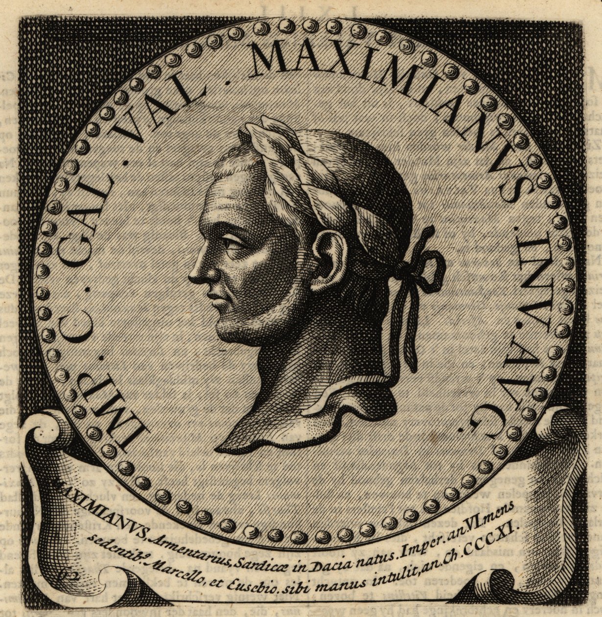 Retrato do Imperador Romano Maximiano. de Netherlandish School