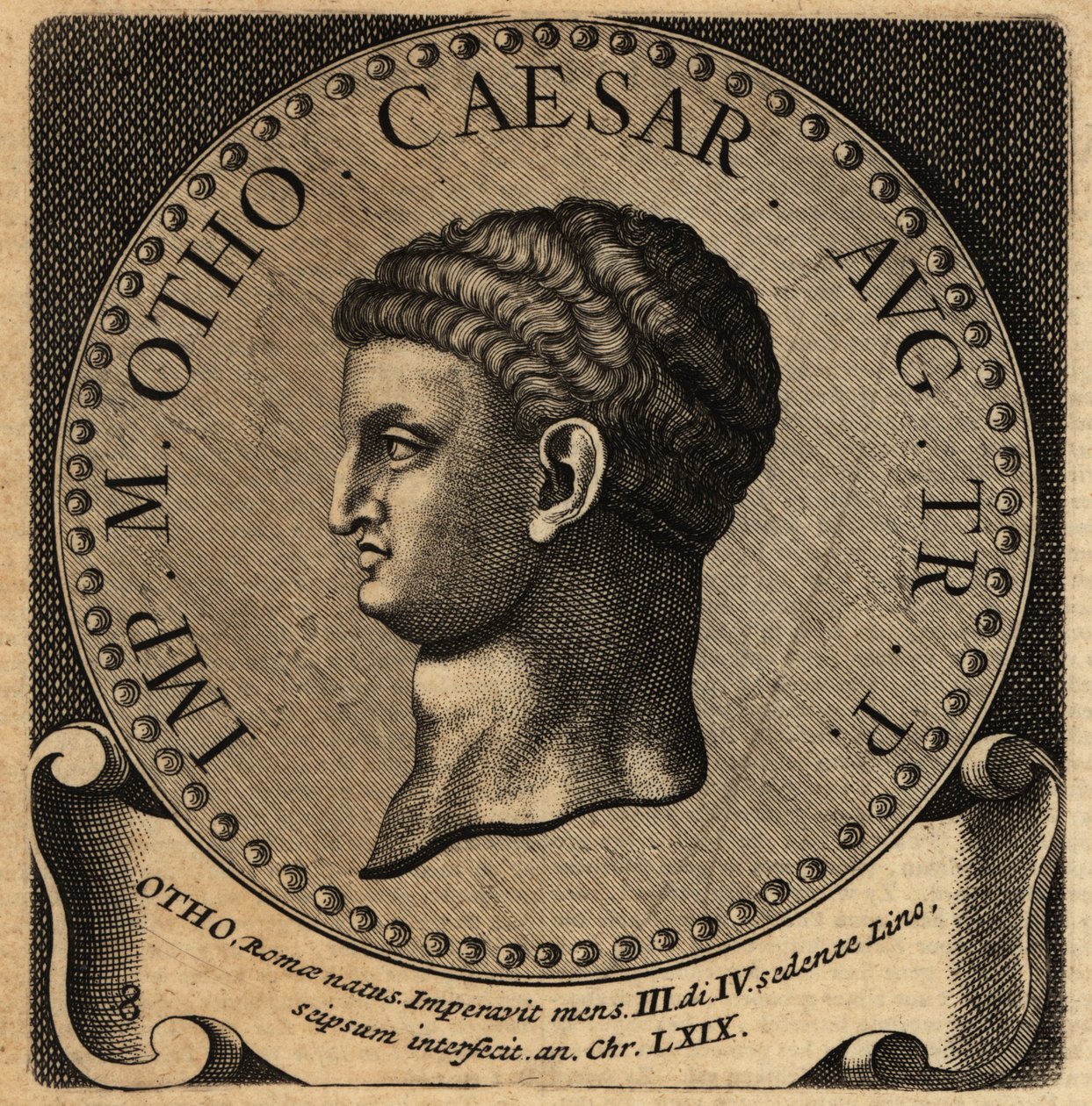 Retrato do Imperador Romano Otho. de Netherlandish School