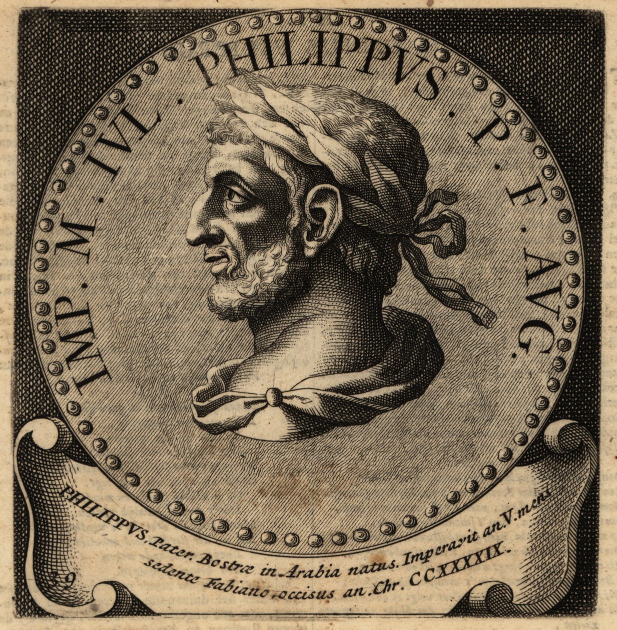 Retrato do Imperador Romano Filipe, o Árabe. de Netherlandish School