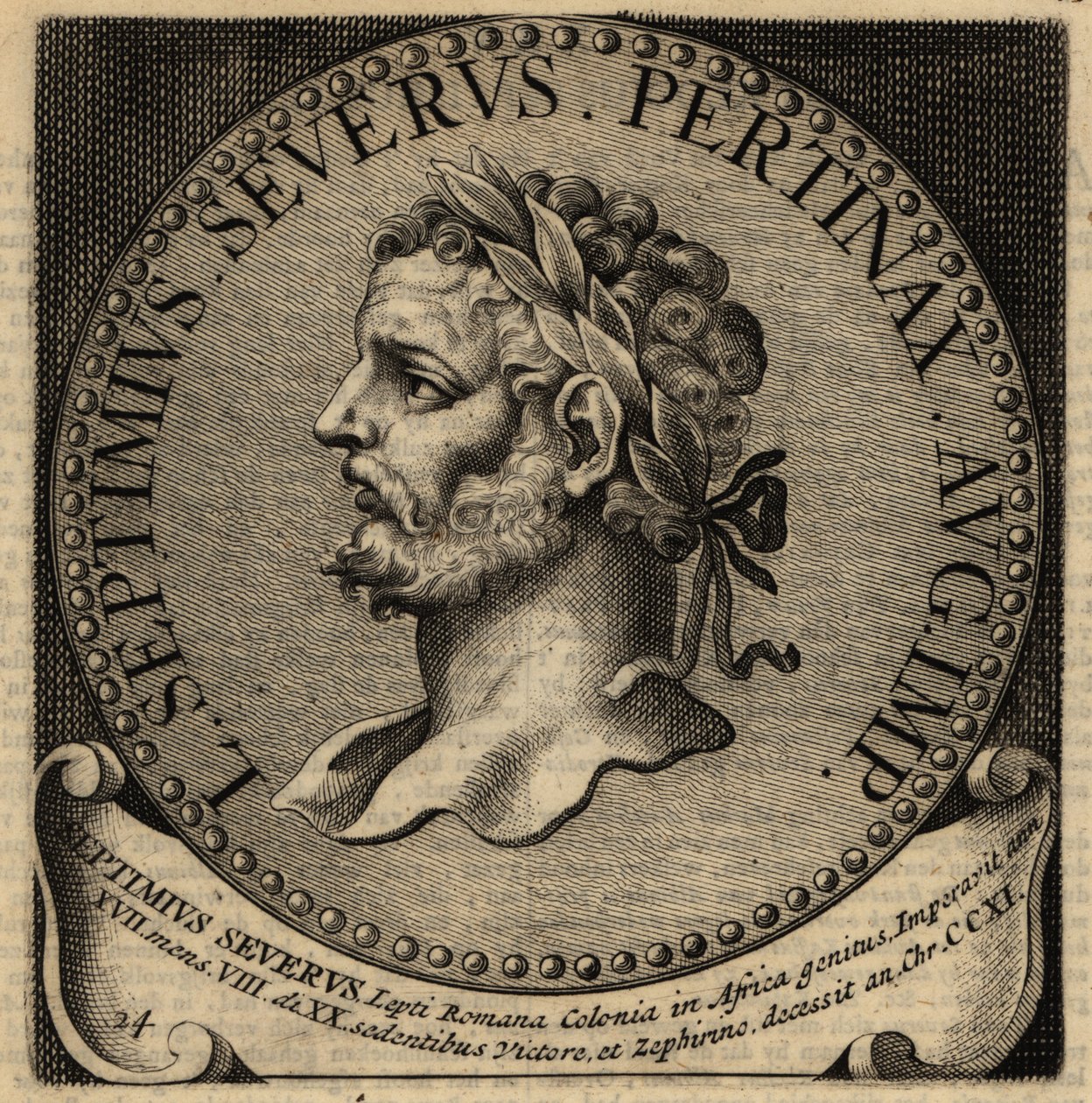 Retrato do Imperador Romano Septimius Severus. de Netherlandish School
