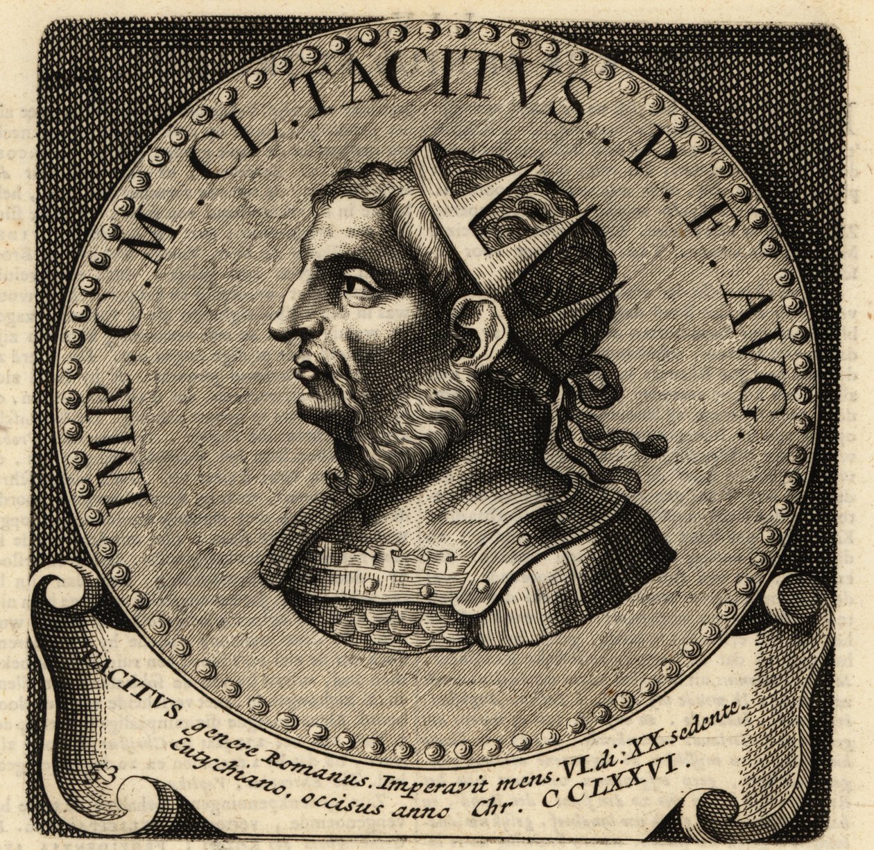 Retrato do Imperador Tácito Romano. de Netherlandish School