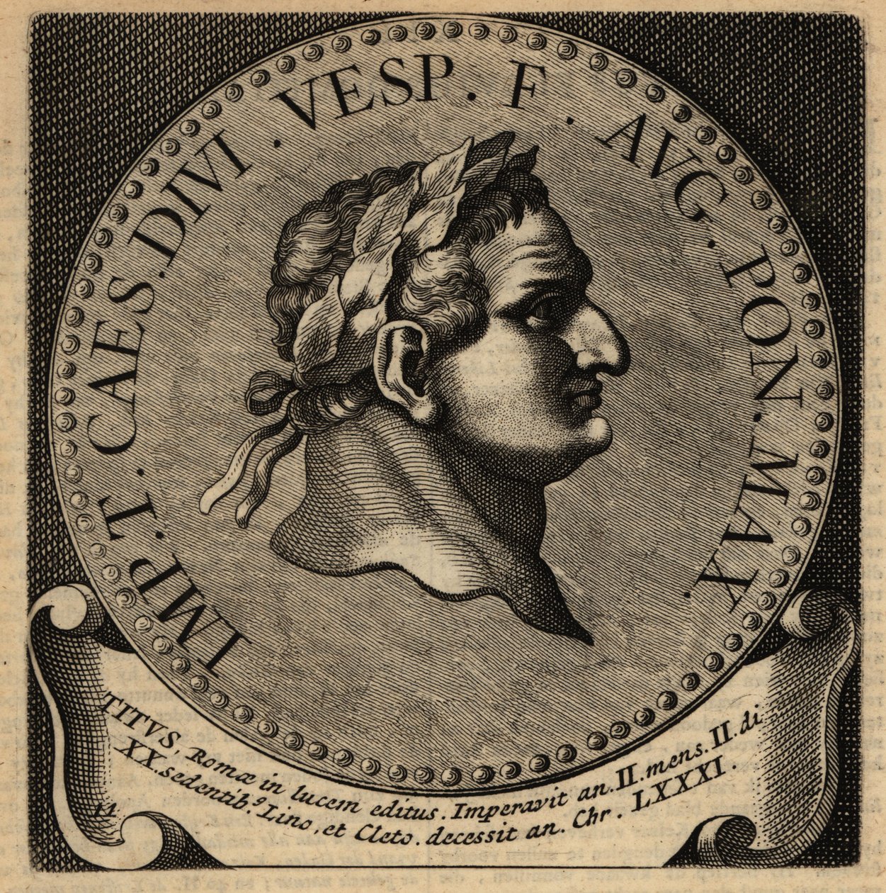 Retrato do Imperador Romano Tito. de Netherlandish School