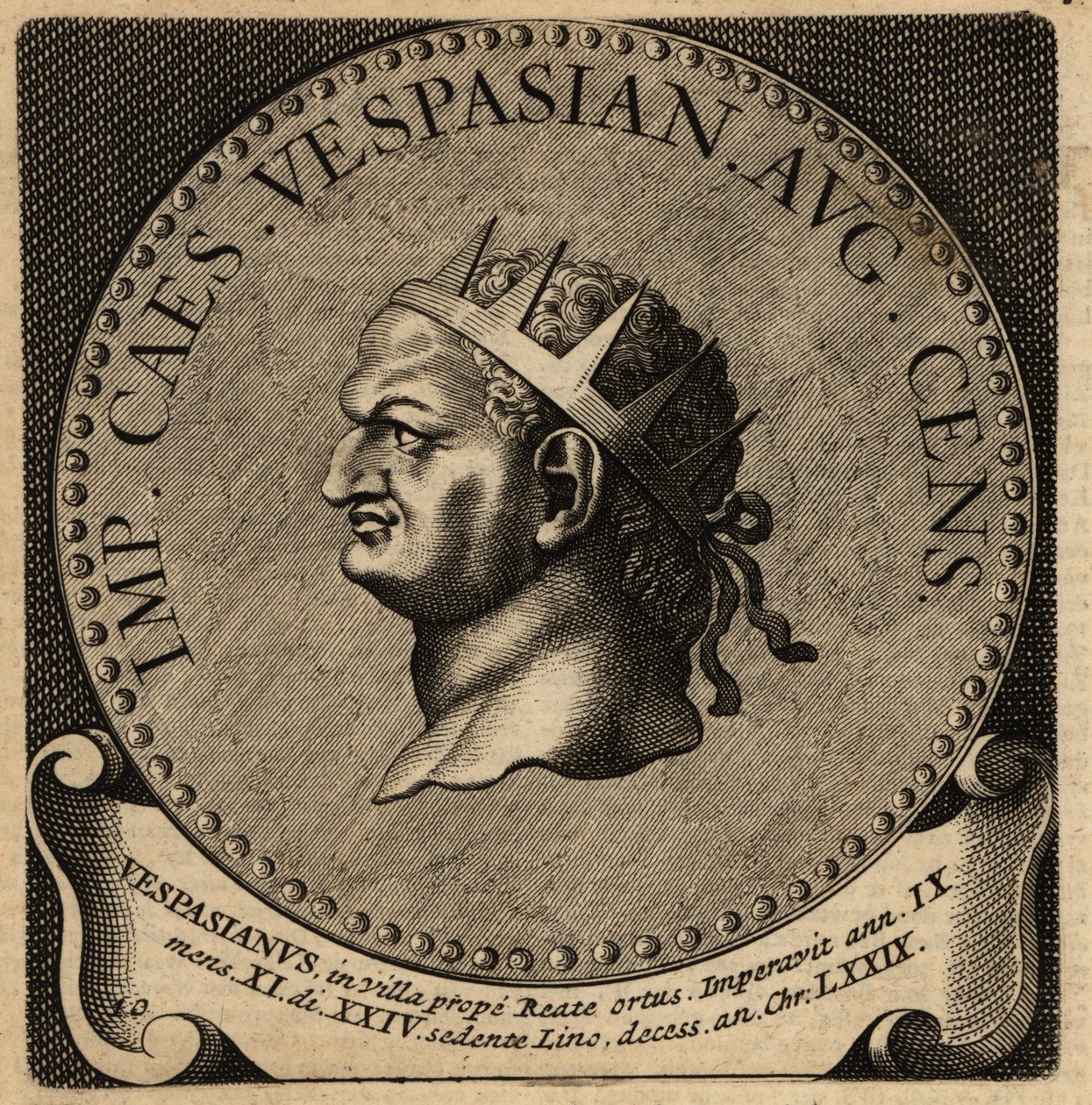 Retrato do Imperador Romano Vespasiano. de Netherlandish School