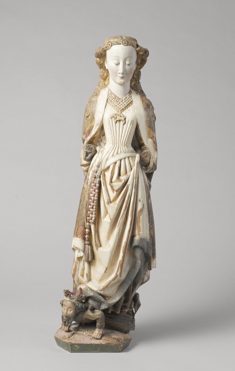 Santa Bárbara por Mestre de Koudewater, c. 1470 (nogueira) de Netherlandish School