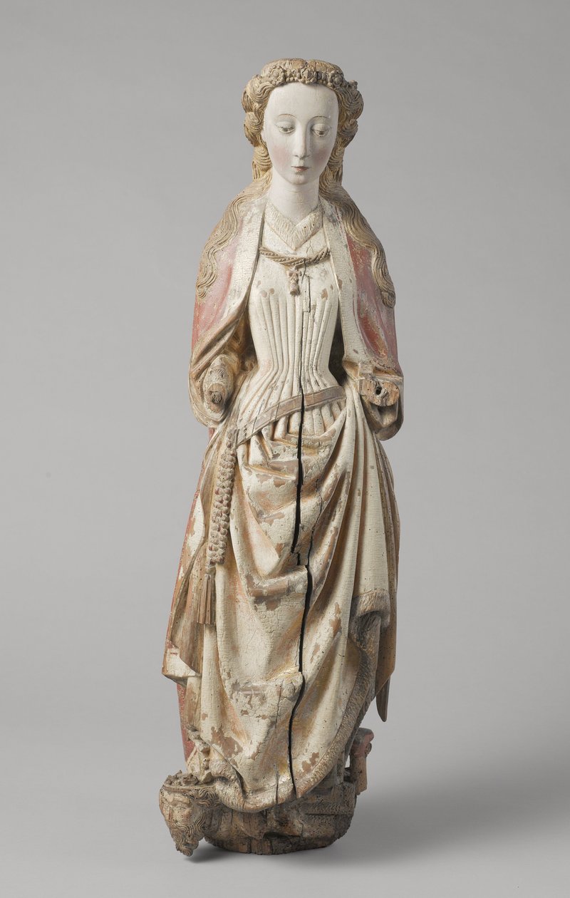 Santa Catarina de Alexandria por Meester van Koudewater, c. 1470 (nogueira) de Netherlandish School