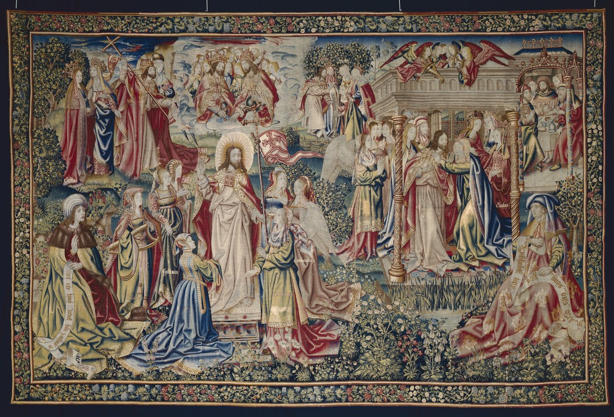 A ressurreição da alegoria da redenção do homem, c.1500-10 de Netherlandish School