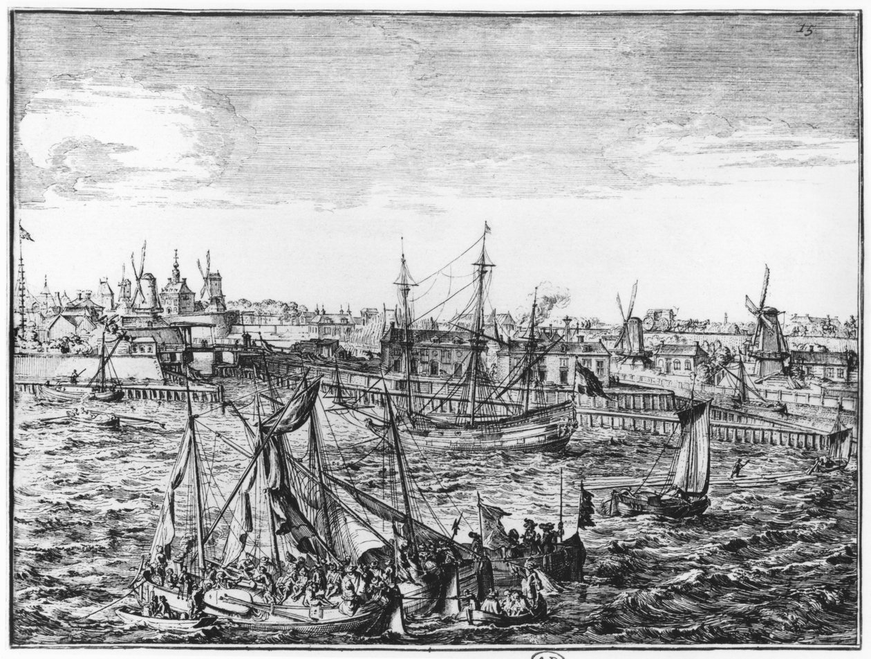 Vista de rotterdam de Netherlandish School