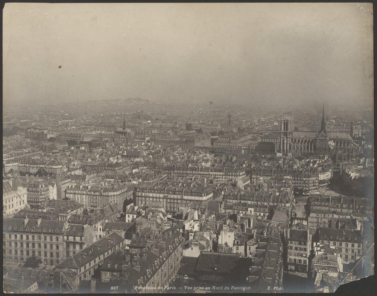 Panorama de Paris - Vista tirada do norte do Panteão de Neurdein freres