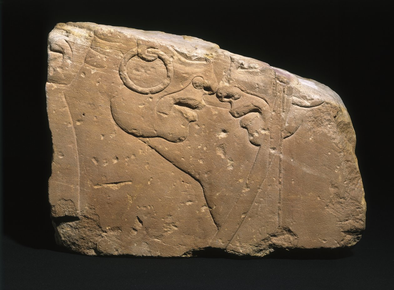 Guerreiros núbios derrotados, de Sesebi, Sudão, c.1352-1347 aC (arenito) de New Kingdom Egyptian