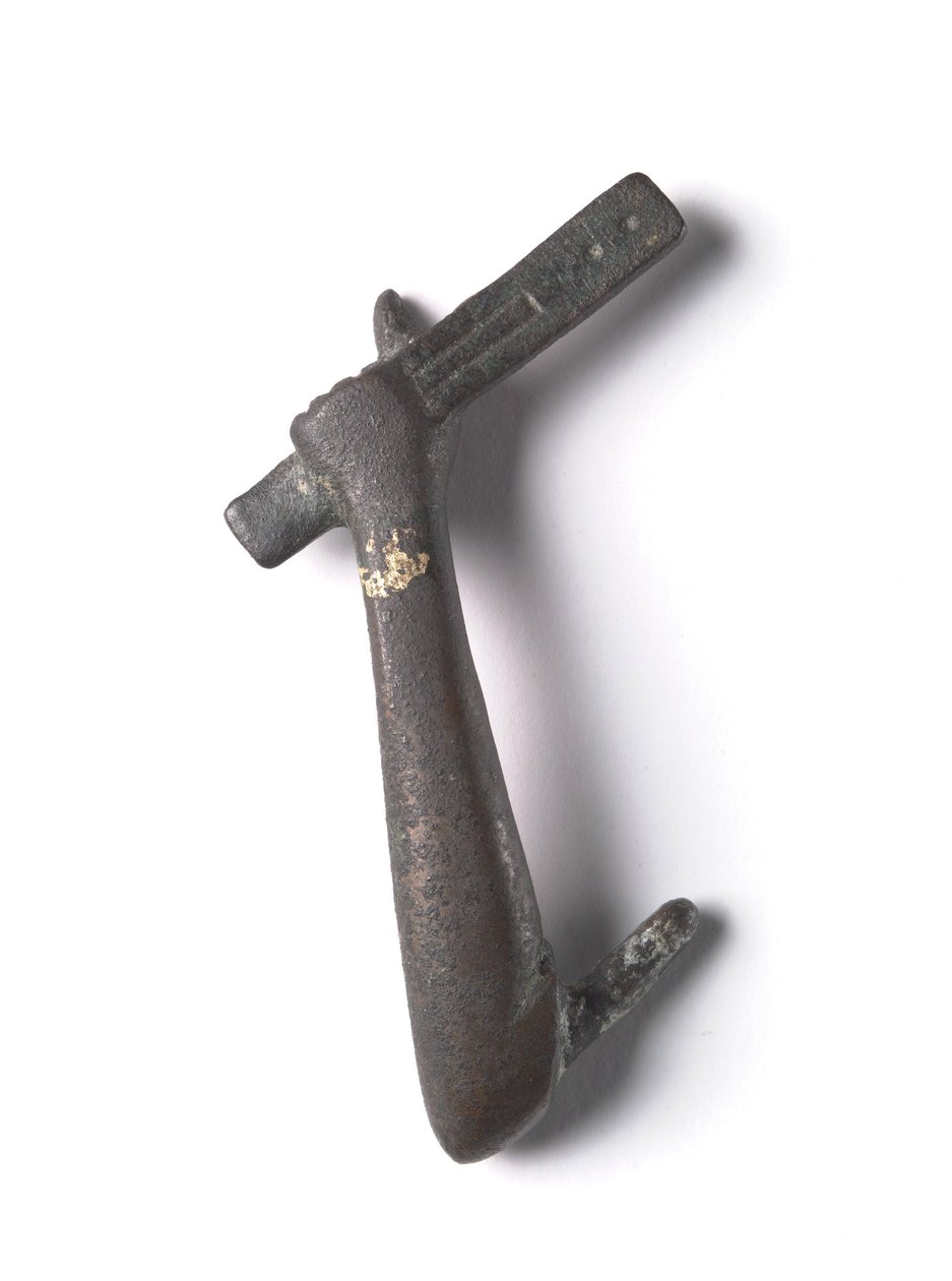 O Monte de Bronze de um "Shawabty Bundle": Braço com Paleta do Escriba, 18 a 19ª Dinastia, c.1336-1256 AC (bronze) de New Kingdom Egyptian