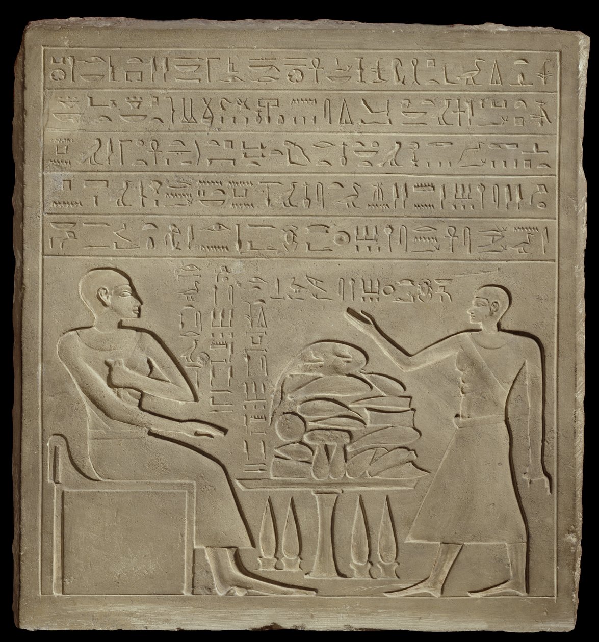 Estela de Imeny (calcário) de New Kingdom Egyptian