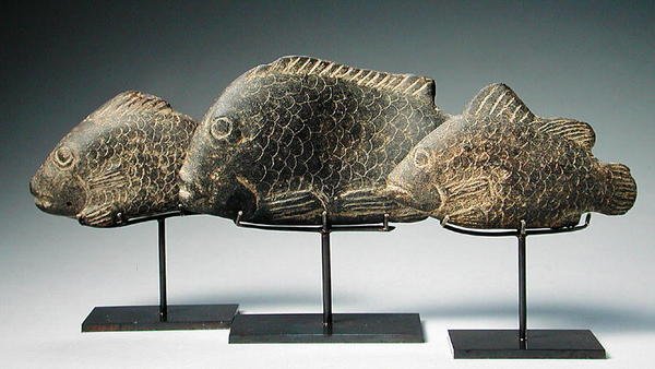 Três peixes de New Kingdom Egyptian