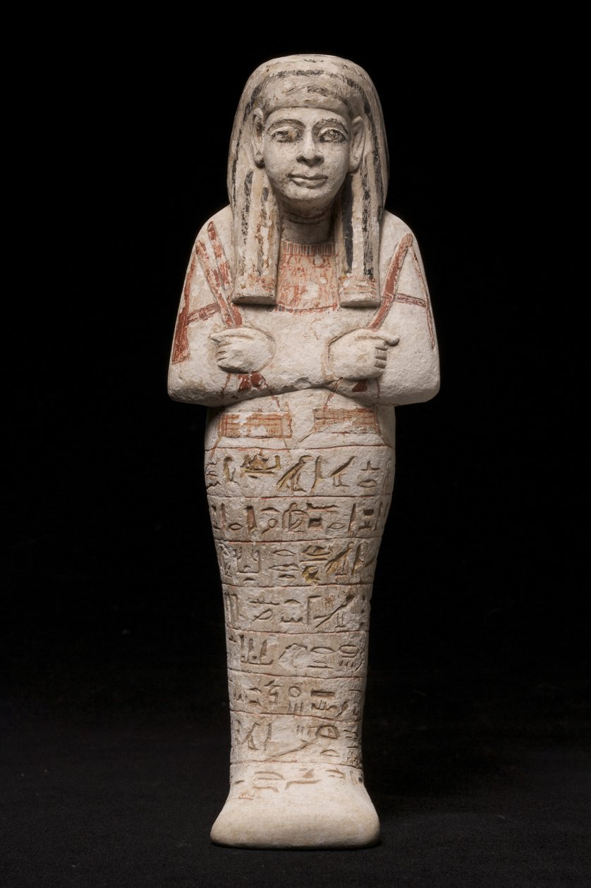Ushabti para uma mulher chamada Wia, Ramesside Period (calcário) de New Kingdom Egyptian