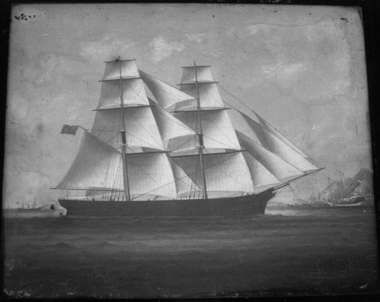 Waverley, construído por McGregor Bros, entrando em Waipu, 1863 de New Zealand School