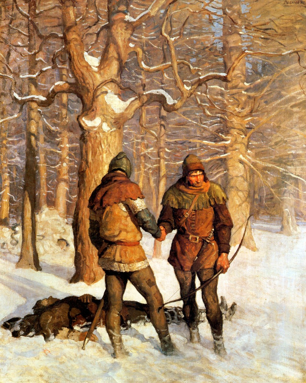 Ilustração para "The Black Arrow", de Robert Louis Stevenson, 1916 de Newell Convers Wyeth