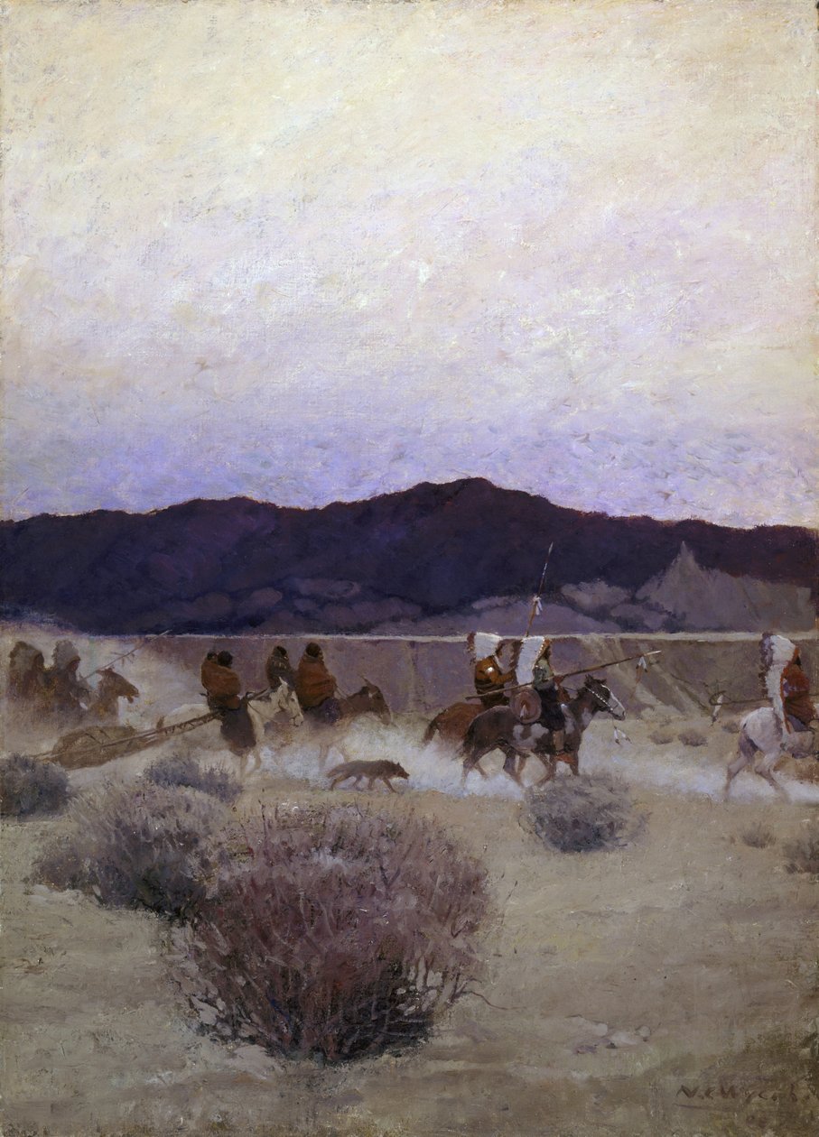 Acampamento em movimento, 1908 de Newell Convers Wyeth