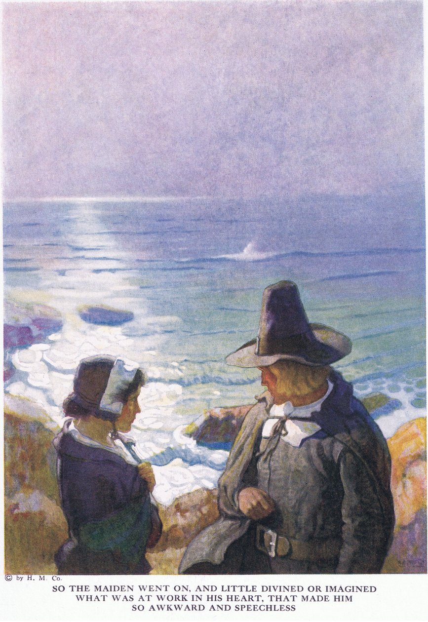 Então a donzela continuou, e pouco adivinhada ou imaginada de Newell Convers Wyeth