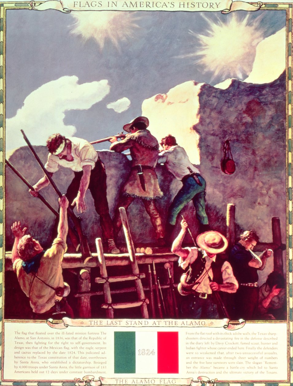 The Last Stand no Álamo, 6 de março de 1836 de Newell Convers Wyeth