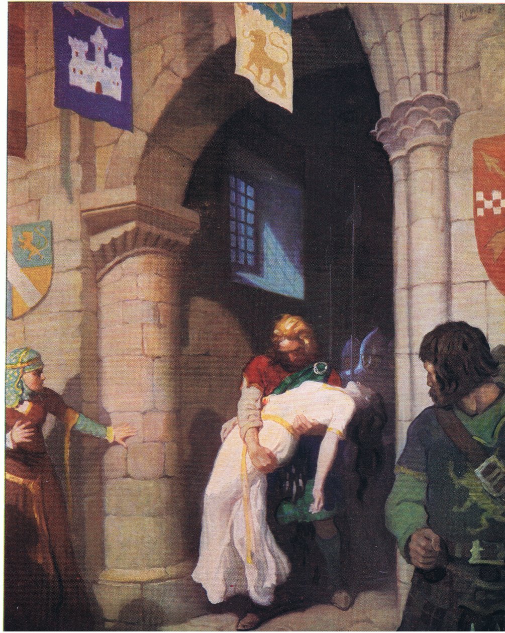 A ferida Helen, de The Scottish Chiefs, publicada por Charles Schribner&39;s Sons, 1930 de Newell Convers Wyeth