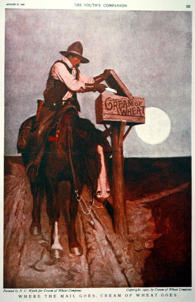 Anúncio para a Companhia do Creme de Trigo de Newell Convers Wyeth