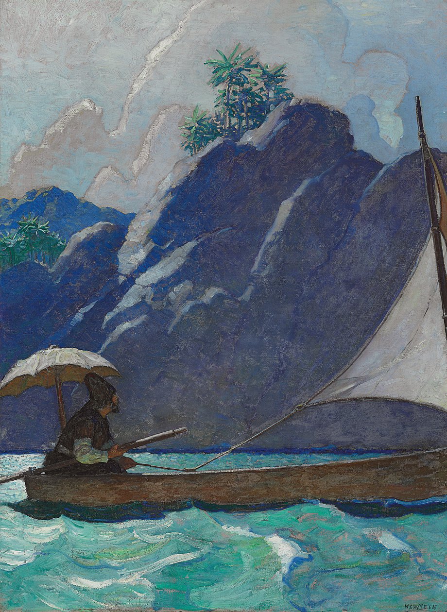 E assim, de vez em quando, fazia uma pequena viagem no mar de Newell Convers Wyeth