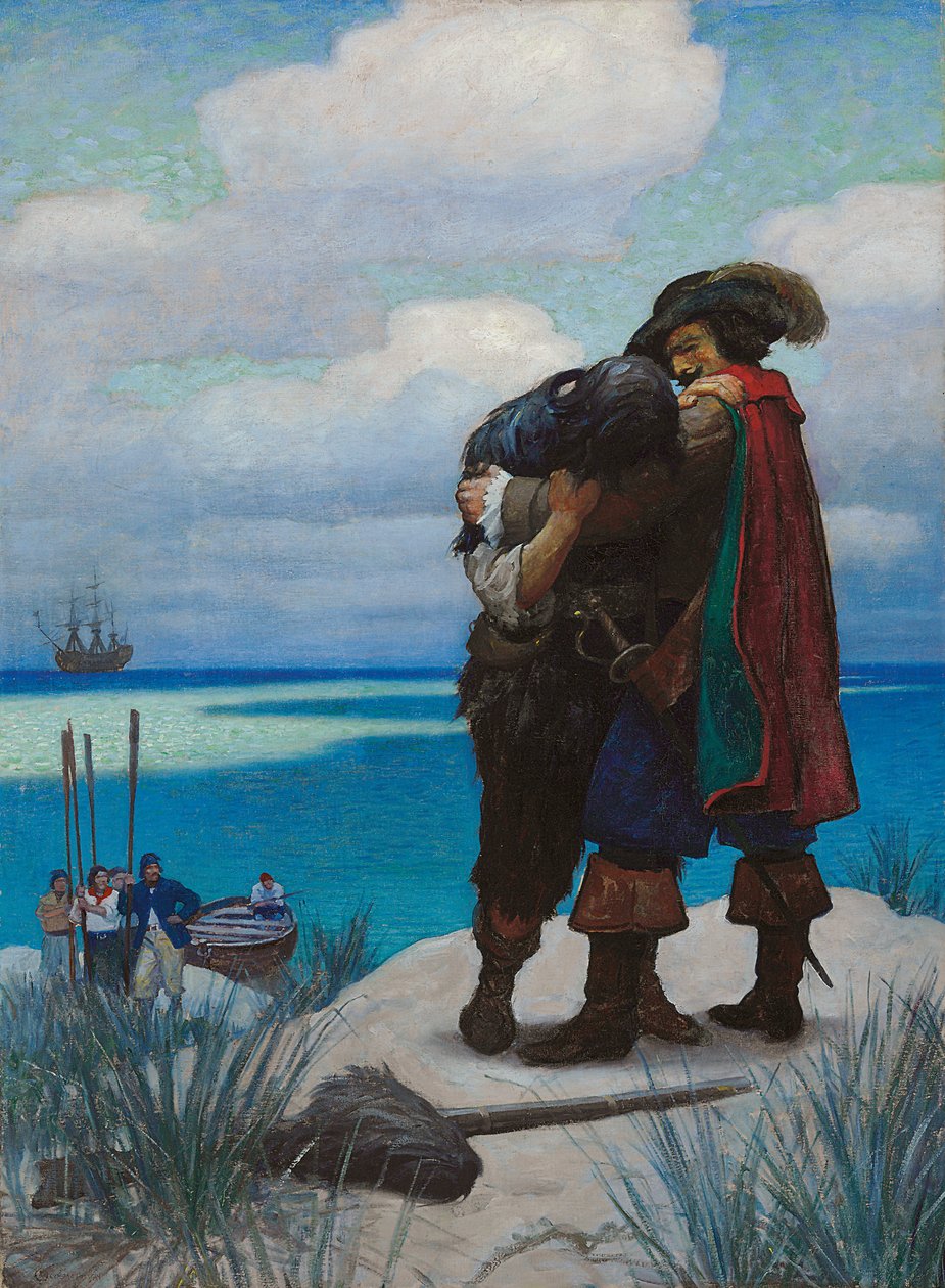 No início, por algum tempo, não fui capaz de responder a ele uma palavra; Mas, como Ele Me Pegou em Seus Braços, Eu O Segurei Firme, ou Deveria Ter Caído no Chão de Newell Convers Wyeth