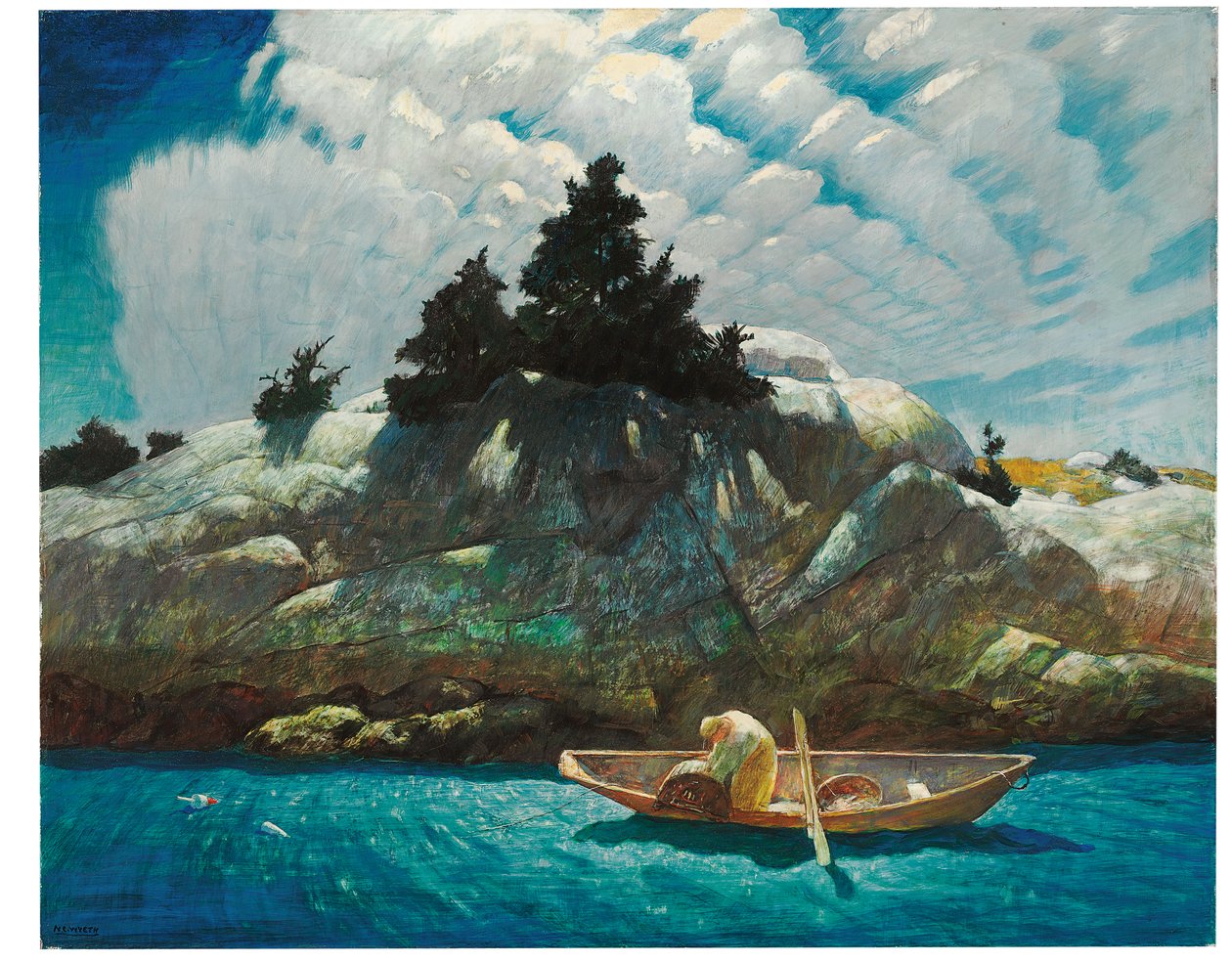 Borda de Abeto Negro (Lobstering da Borda de Abeto Negro) de Newell Convers Wyeth