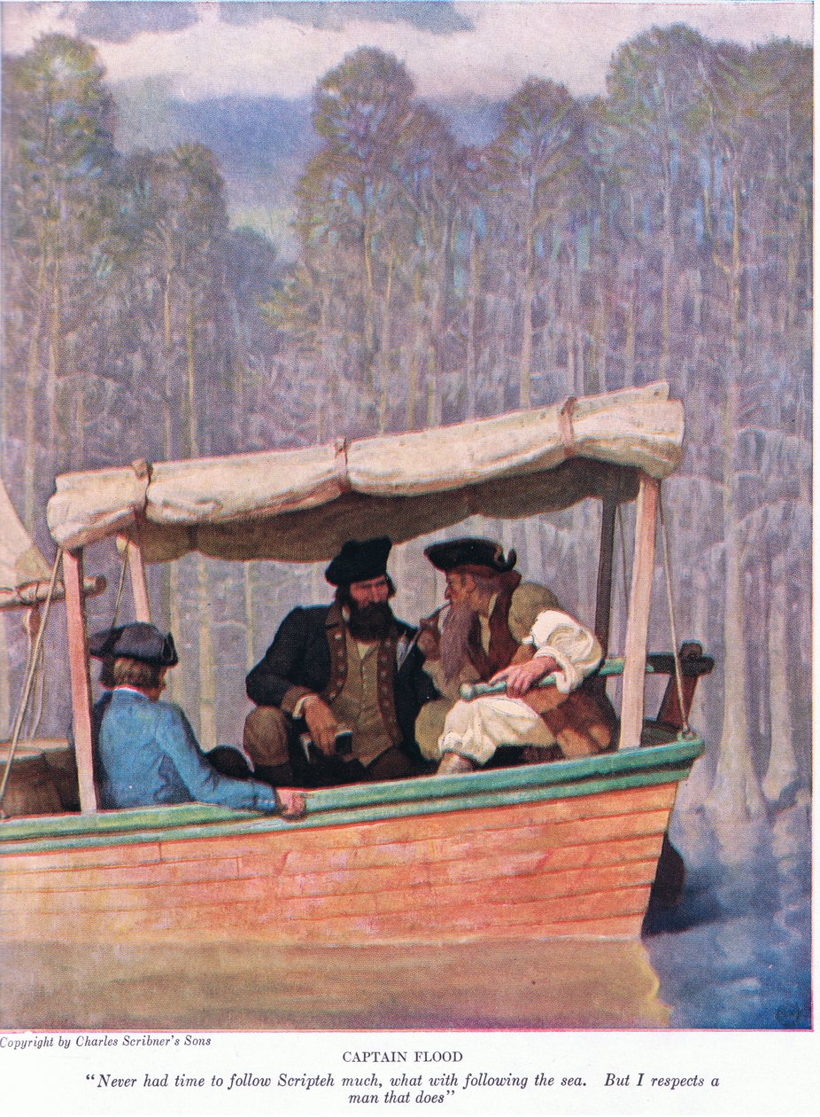 Capitão Inundação: Nunca tive tempo de seguir Scripteh, com o que seguir o mar. Mas eu respeito um homem, 1928 de Newell Convers Wyeth