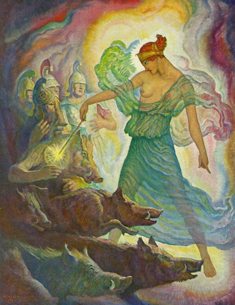 Circe e ele porco de Newell Convers Wyeth