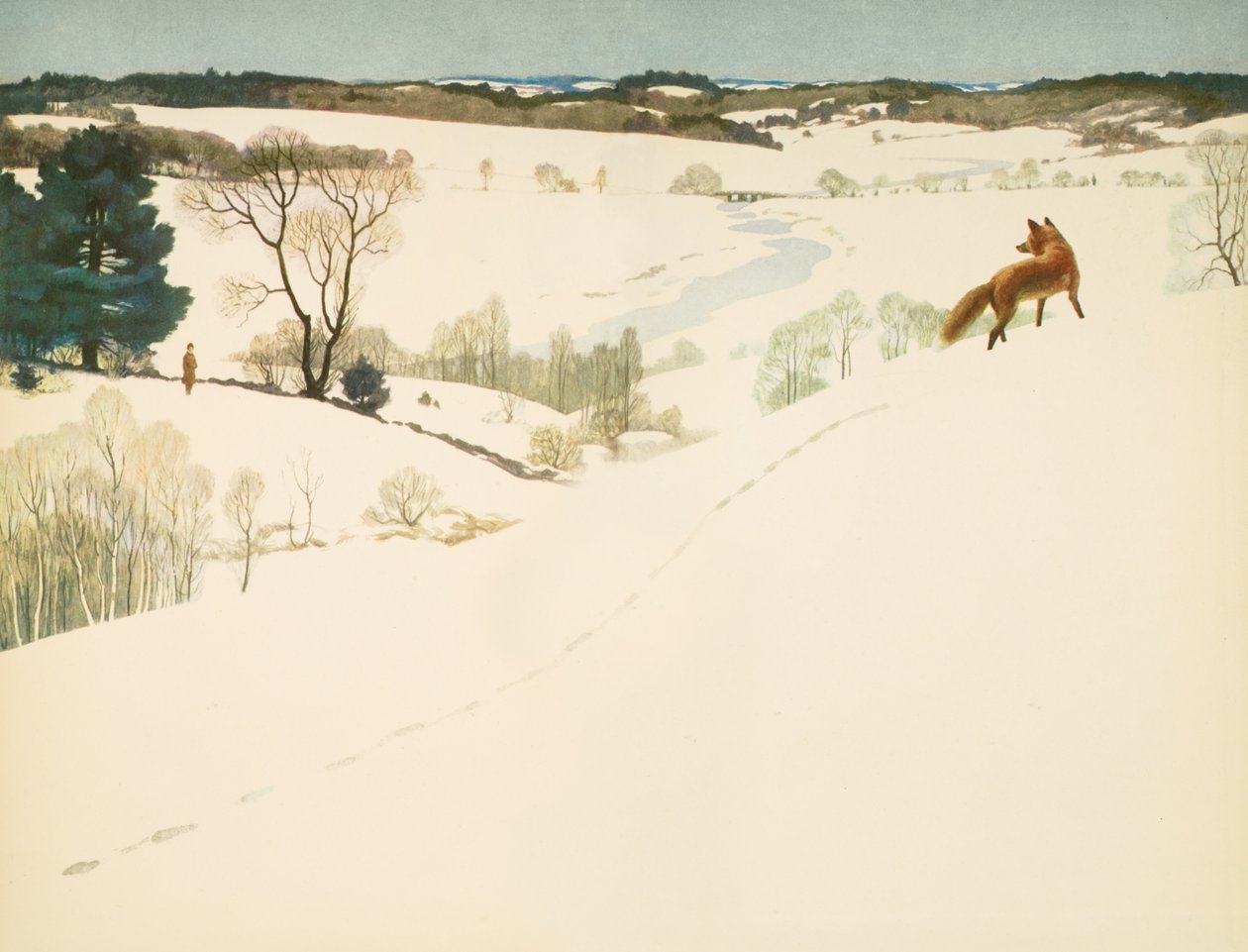 A Raposa na Neve, endpaper em 
