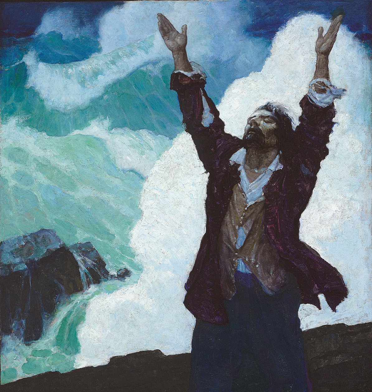 Robinson Crusoe: Capa de Newell Convers Wyeth