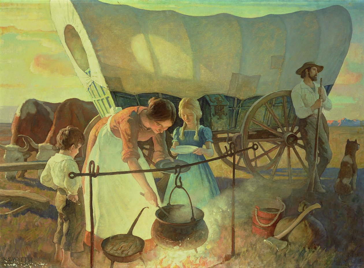 Buscando o novo lar (óleo sobre tela) de Newell Convers Wyeth