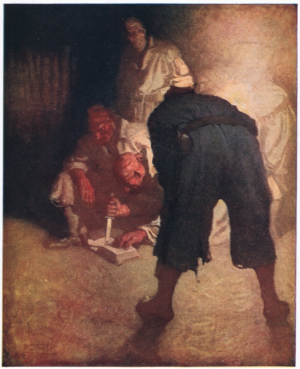 The Black Spot: Cerca de metade do caminho até a paliçada, eles foram coletados em um grupo de Newell Convers Wyeth