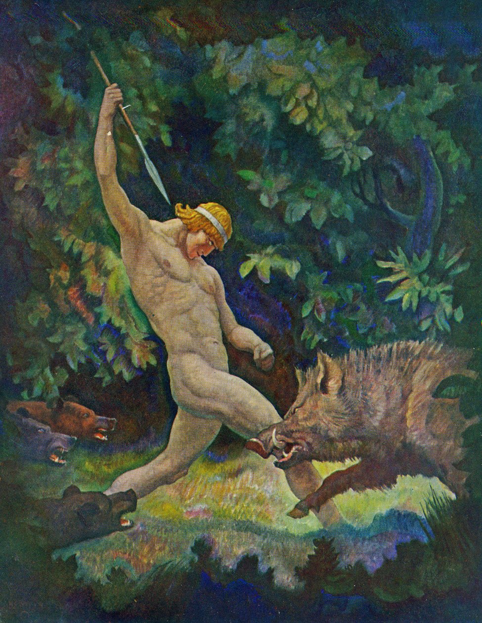 A caça ao javali, 1929 de Newell Convers Wyeth