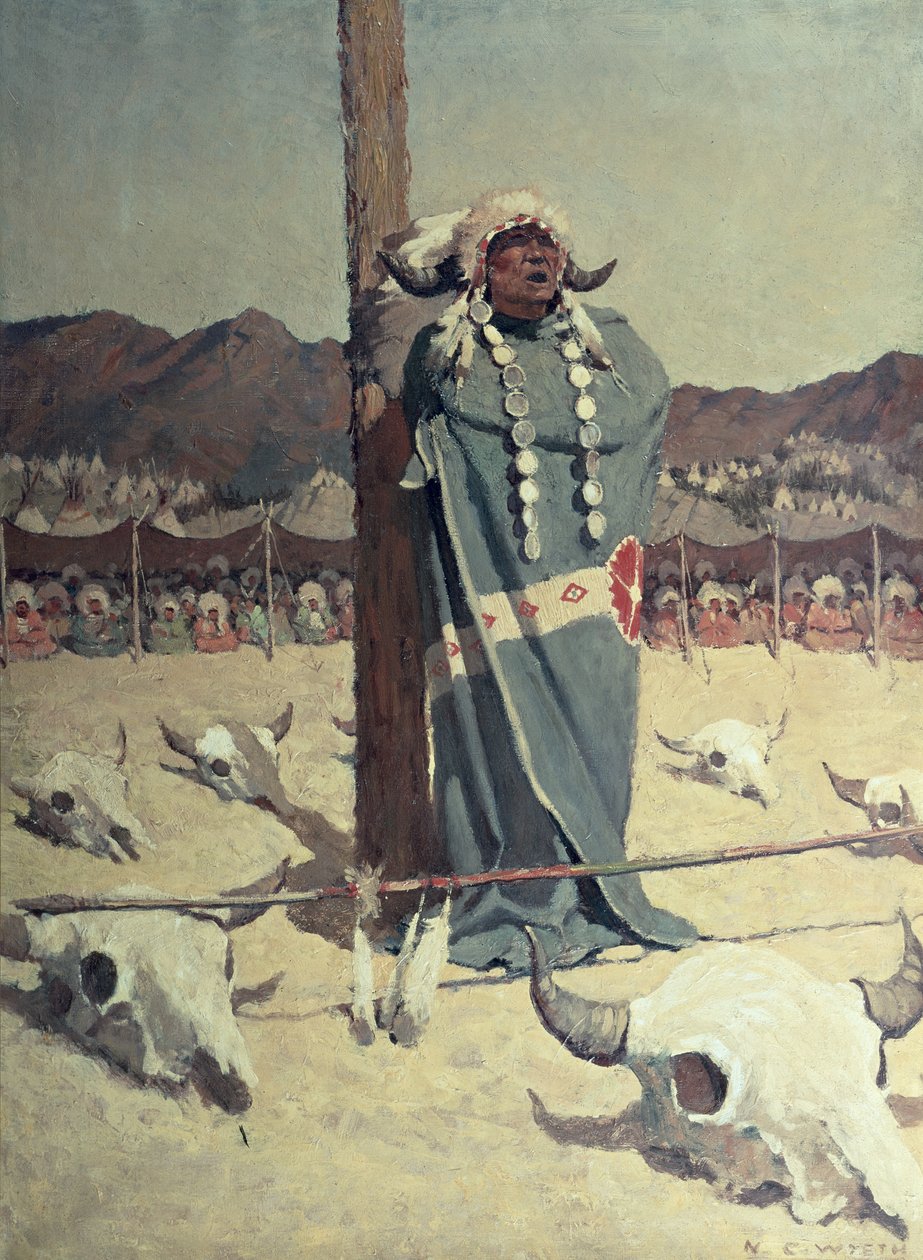 A Petição (óleo sobre tela) de Newell Convers Wyeth