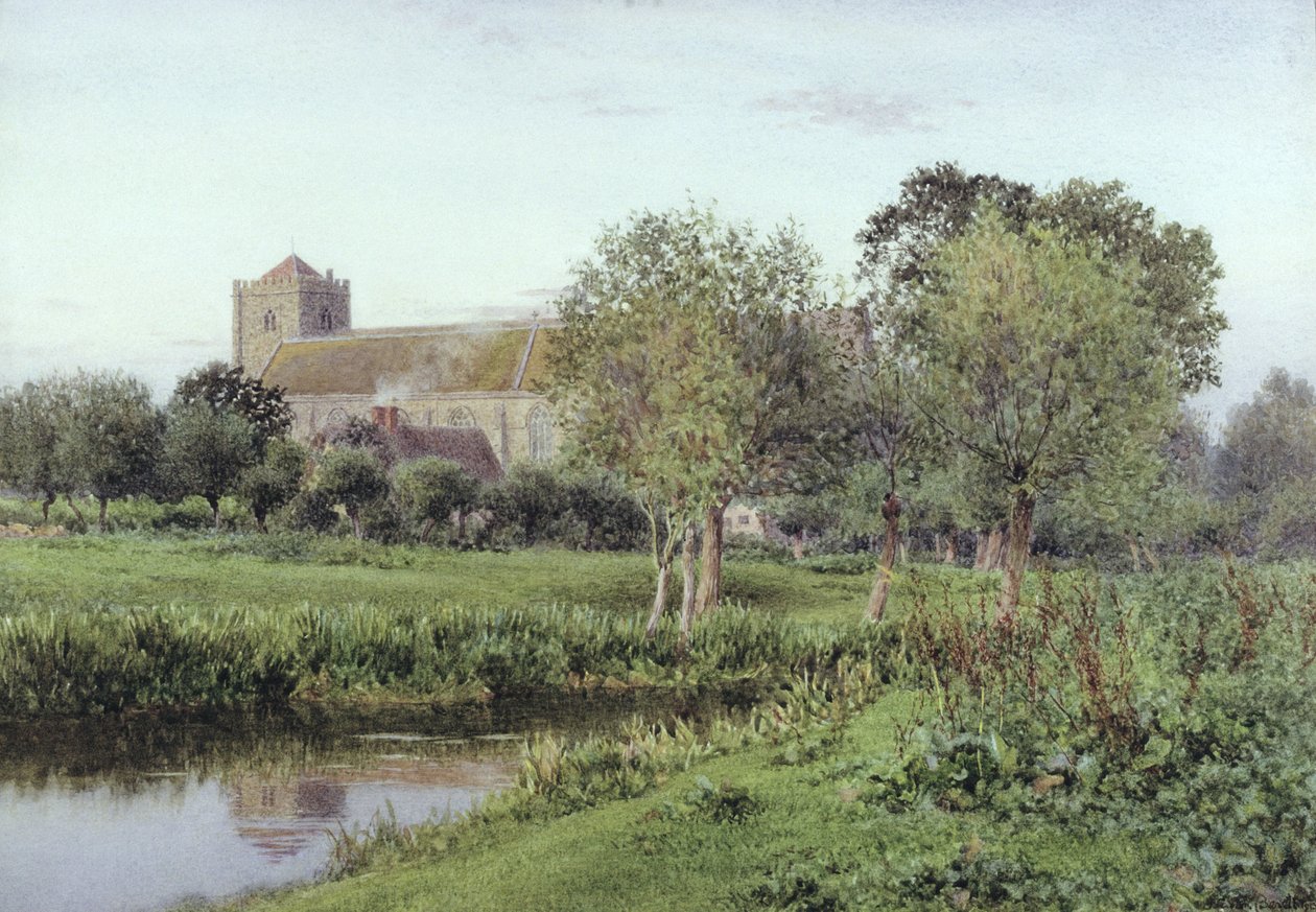 Abadia de Dorchester, perto de Wallingford, noite de outono de Newton Bennett