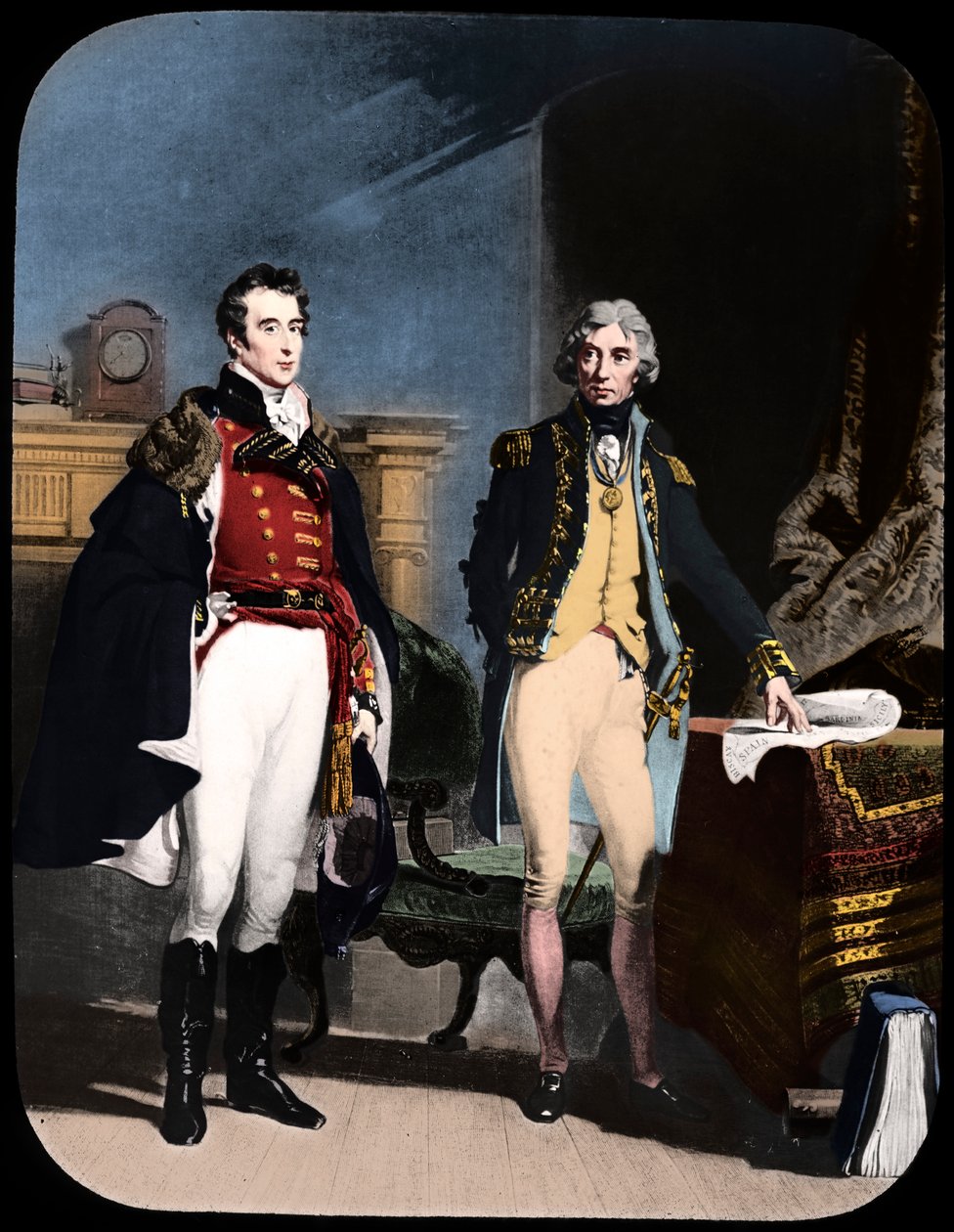 Exército e Marinha, Wellington e Nelson, c1805. de Newton and Co