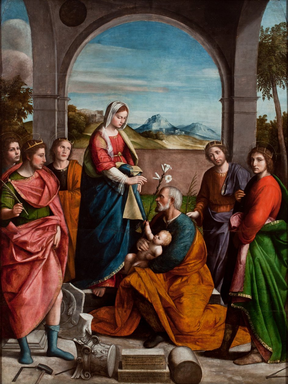 A Sagrada Família e Santos de Niccolò Pisano