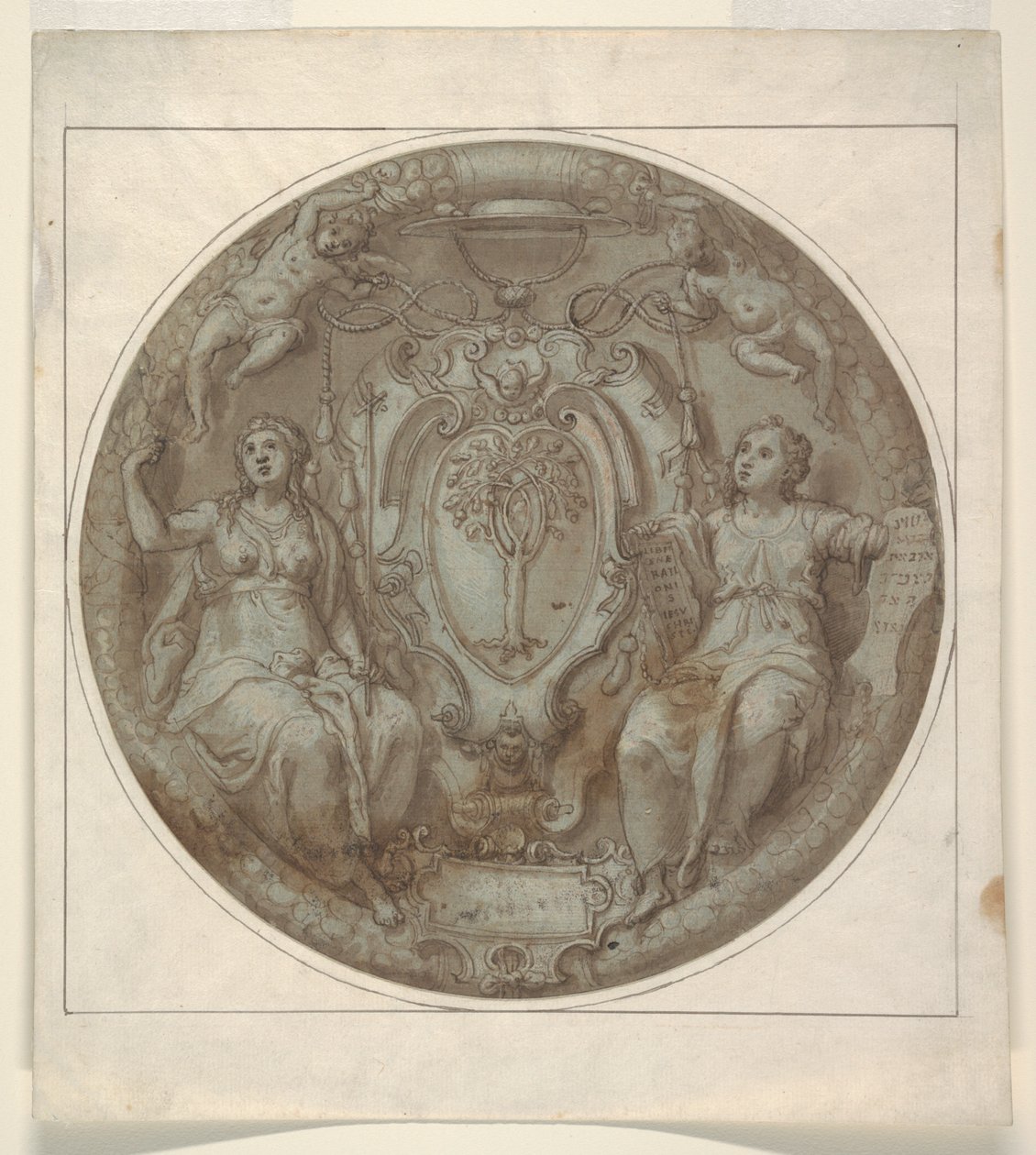 Projeto para um Tondo com armas do Cardeal Giulio della Rovere de Niccolò Martinelli, called il Trometta