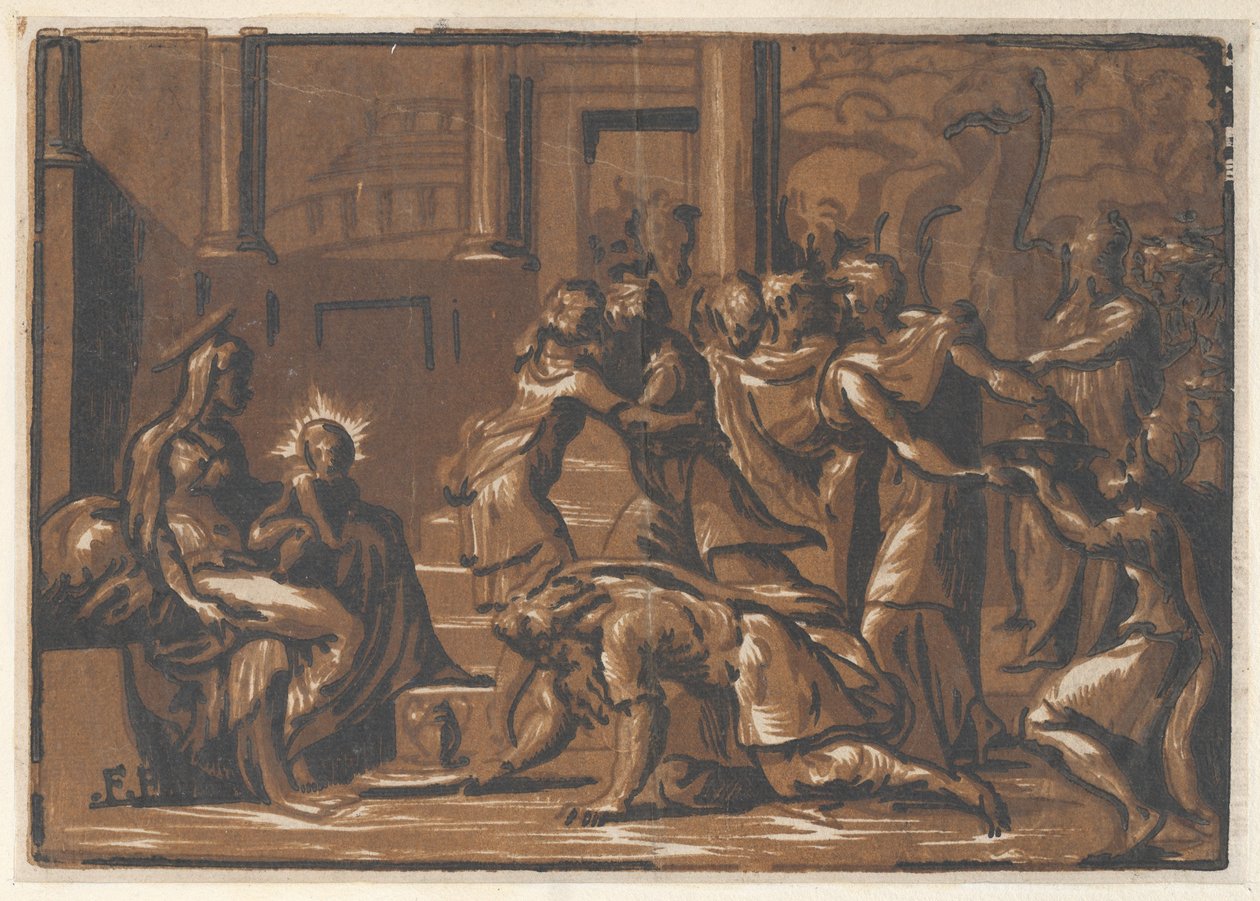 A Adoração dos Magos, 1540-50., 1540-50. de Niccolò Vicentino.