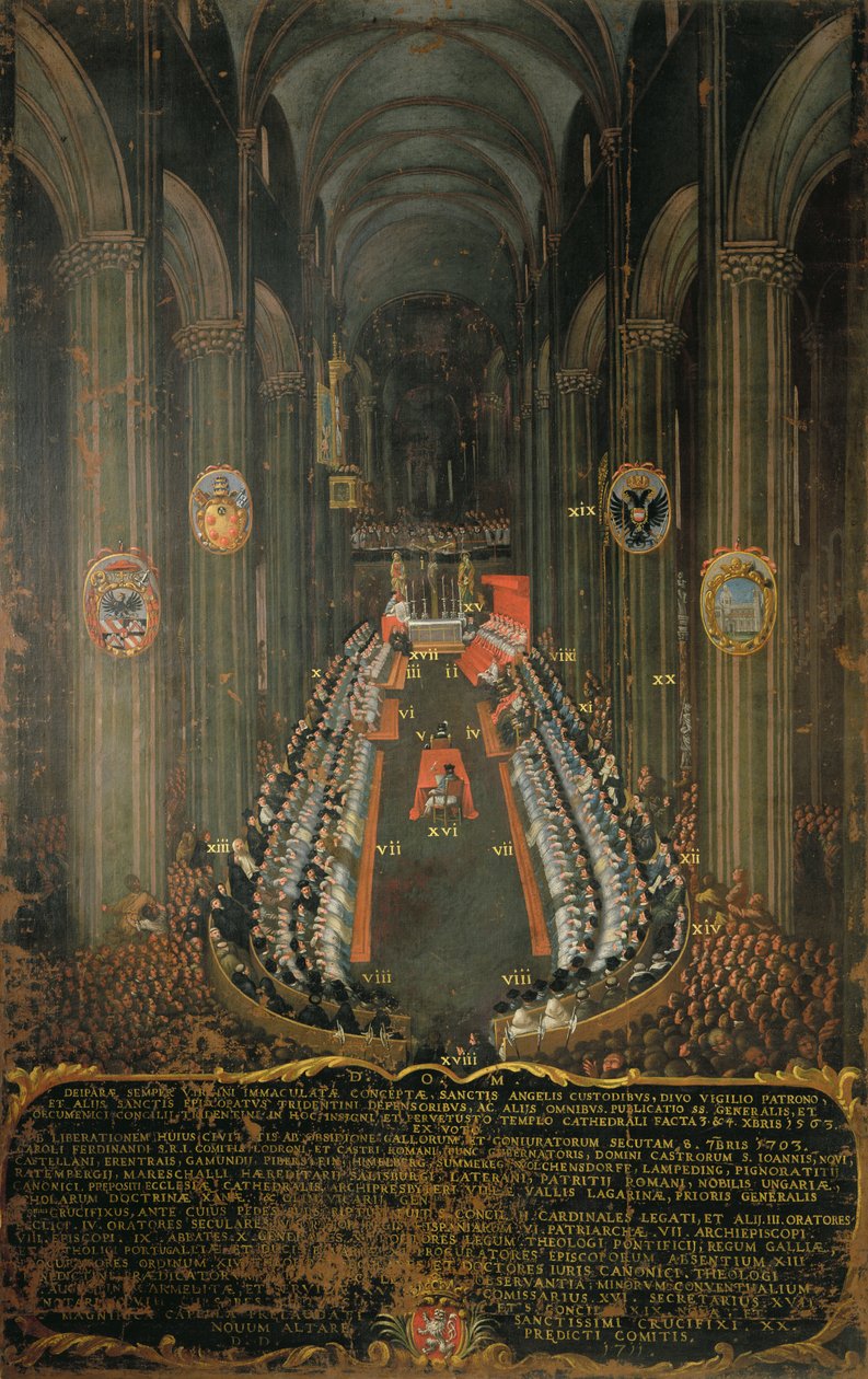 Sessão de encerramento do Concílio de Trento em 1563, 1563 de Niccolo Dorigati