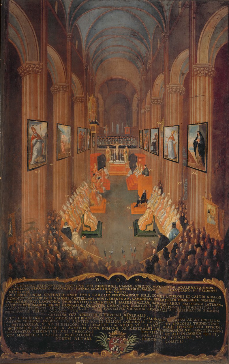 Sessão de abertura do Concílio de Trento em 1545, 1545 de Niccolo Dorigati