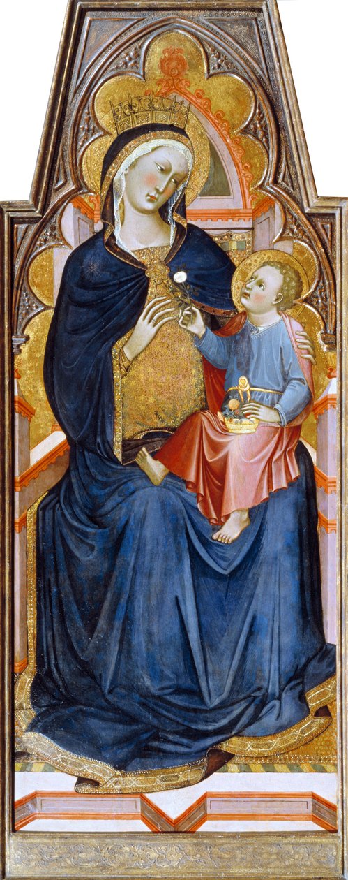 Madonna and Child, 1387 (têmpera e ouro na madeira) de Niccolo di Buonaccorso