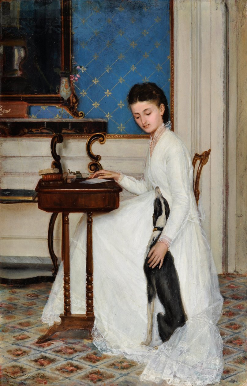 Senhora com galgo de Niccolo Cannicci