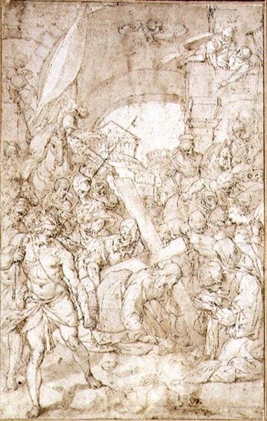 O Caminho do Calvário (desenho) de Niccolo Circignano