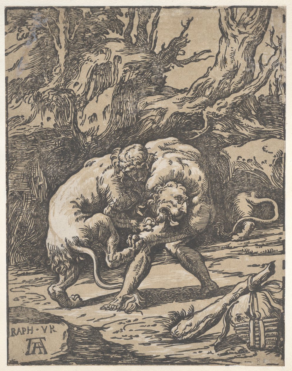 Hércules e o Leão da Nemeia, 1540-50., 1540-50. de Niccolo Vicentino