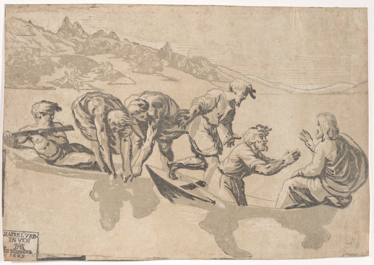 The Miraculous Draft of Fishes, 1540-1550 republicado 1609., 1540-1550 republicado 1609. de Niccolo Vicentino