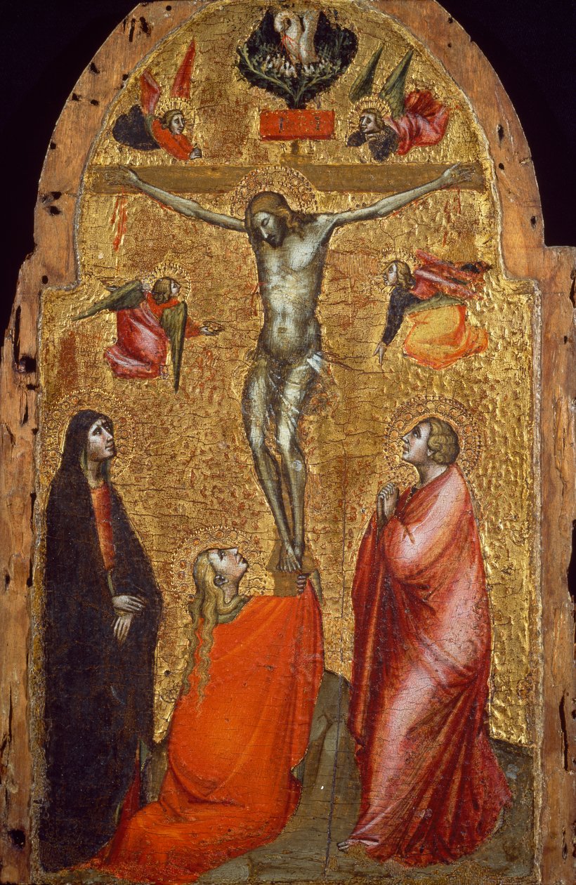 Crucifixo, por Niccolo di Pietro Gerini (falecido ca. 1415-1416), painel. de Niccolo di Pietro Gerini