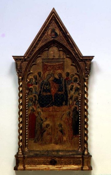 A Coroação da Virgem (tempera no painel) de Niccolo di Tommaso