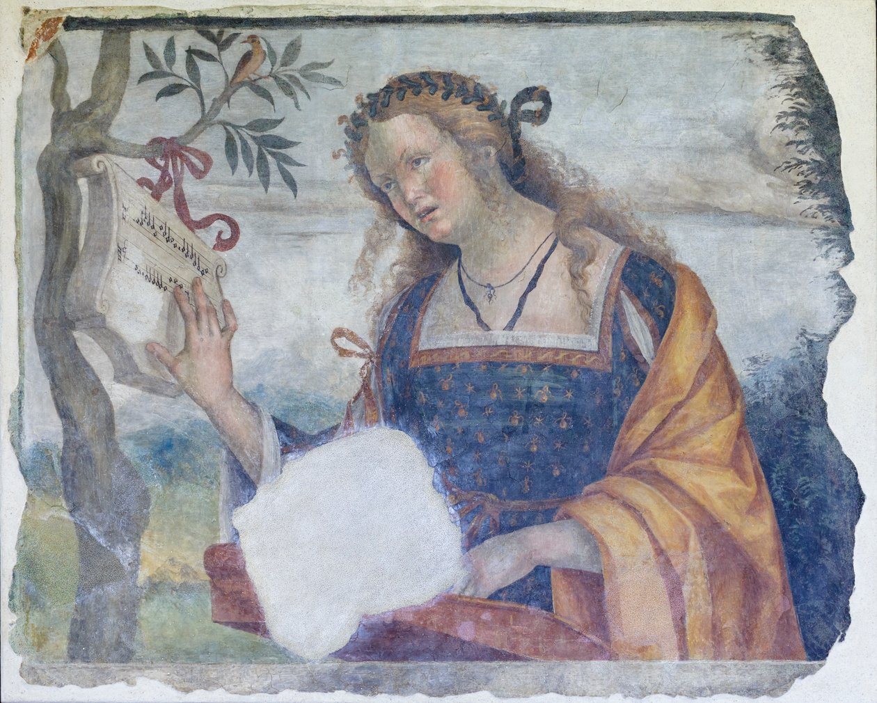 Alegoria da Música, c.1520-24 (fresco destacado) de Niccolo the Younger Giolfino